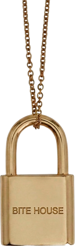 Bite House padlock necklace